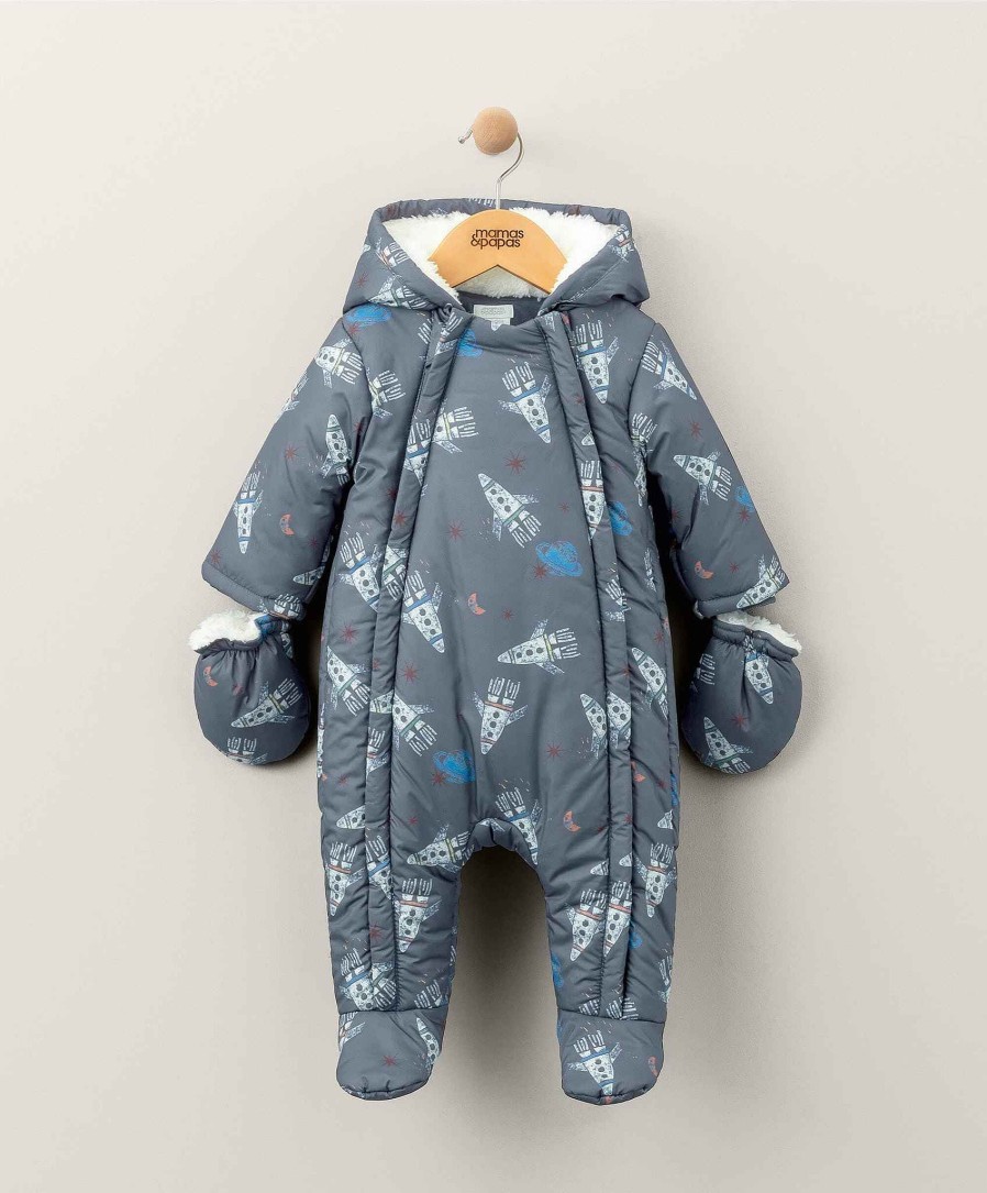 Clothing Mamas and Papas | Rocket All Over Print Snowsuit