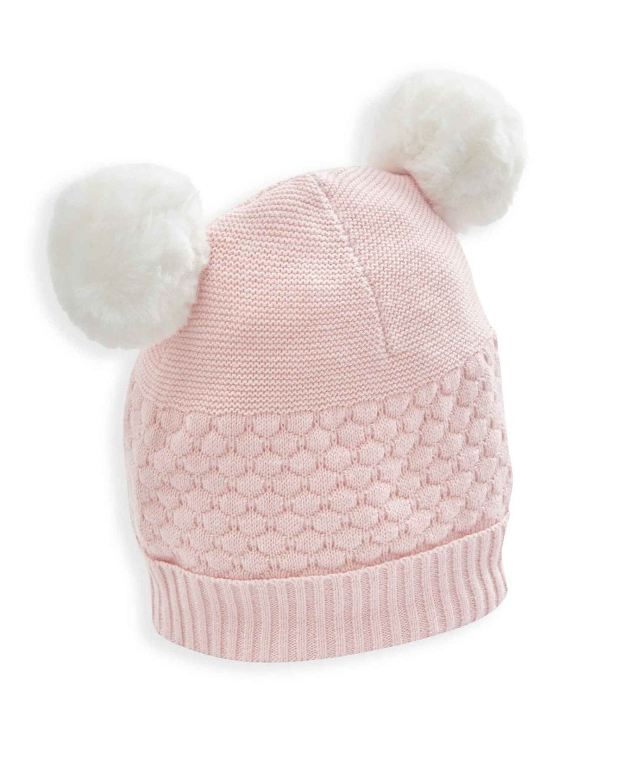 Christmas Mamas and Papas Christmas Stocking Fillers | Berry Knitted Pom Hat - Pink