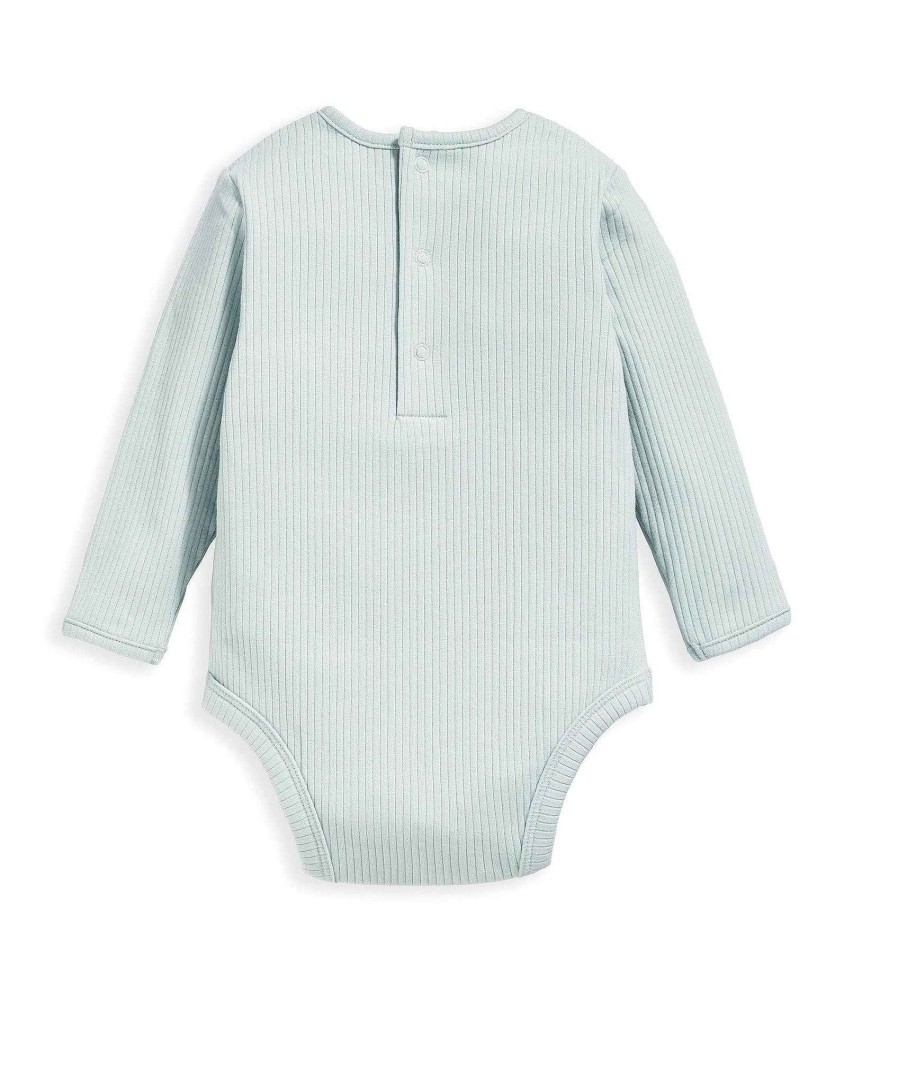 Toys & Gifts Mamas and Papas New Parent Gifts | Organic Cotton Ribbed Bodysuit - Blue