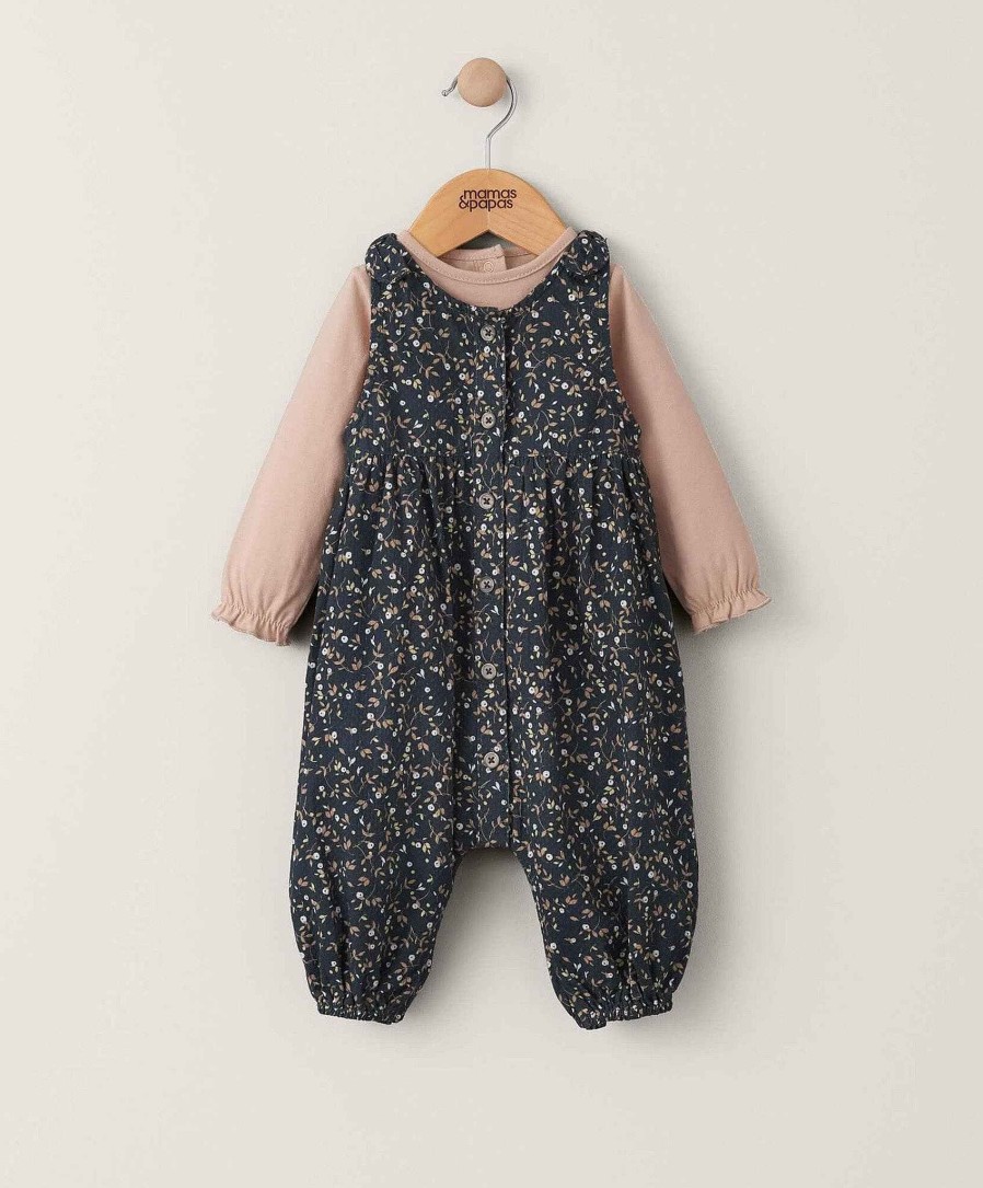 Clothing Mamas and Papas | Berry Print Bodysuit & Dungerees (2 Piece)