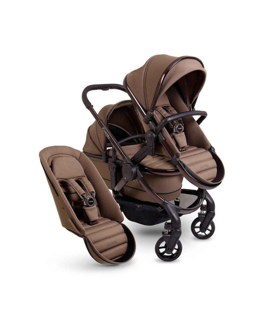 Pushchairs iCandy Twin Buggies & Tandem | Icandy Peach 7 Double Pushchair Bundle - Coco