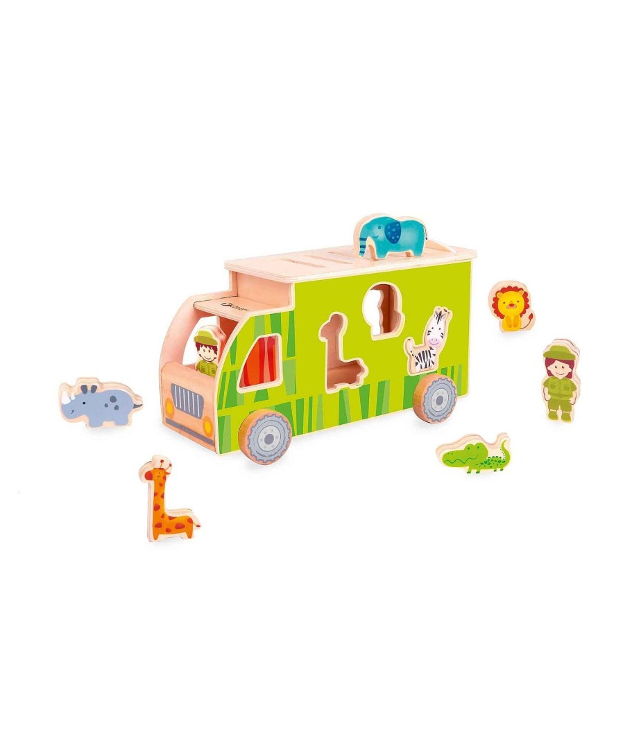 Toys & Gifts Classic World Laura Ashley | Classic World Animal Truck Wooden Shape Sorting Toy