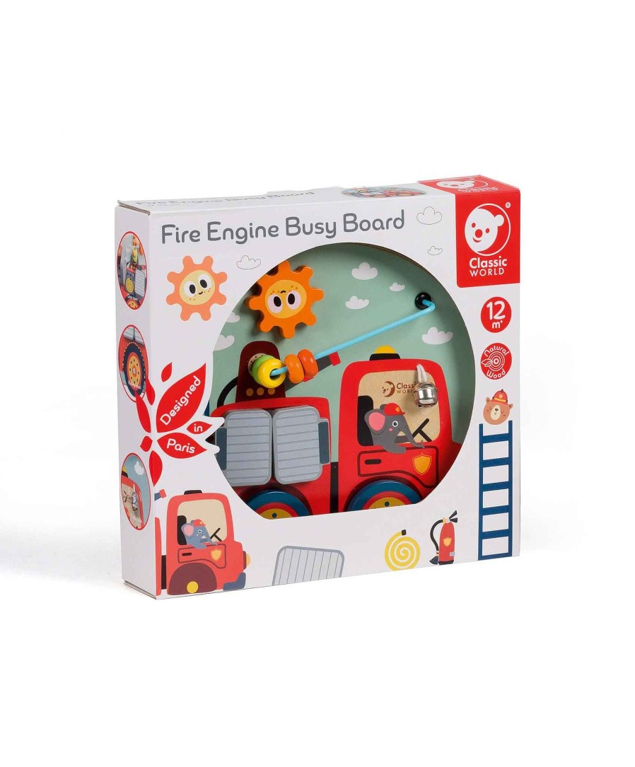 Toys & Gifts Classic World Mum-To-Be Gifts | Classic World Fire Engine Busy Board Toy