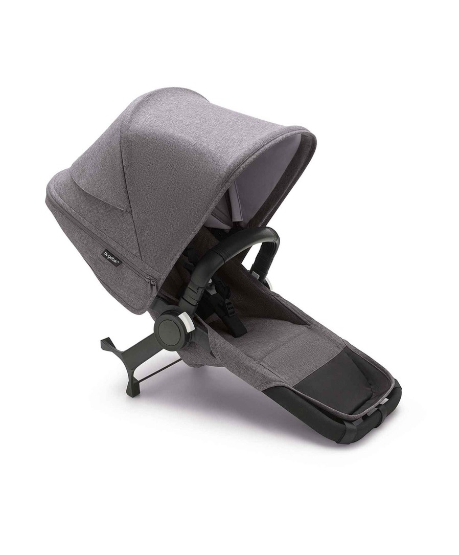 Pushchairs Bugaboo Twin Buggies & Tandem | Bugaboo Donkey 5 Twin Carrycot & Seat Pushchair Grey Melange