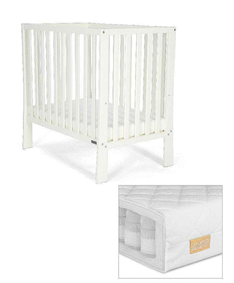 Nursery Mamas and Papas Cot & Cotbed Mattresses | Petite White Cot & Small Pocket Spring Mattress