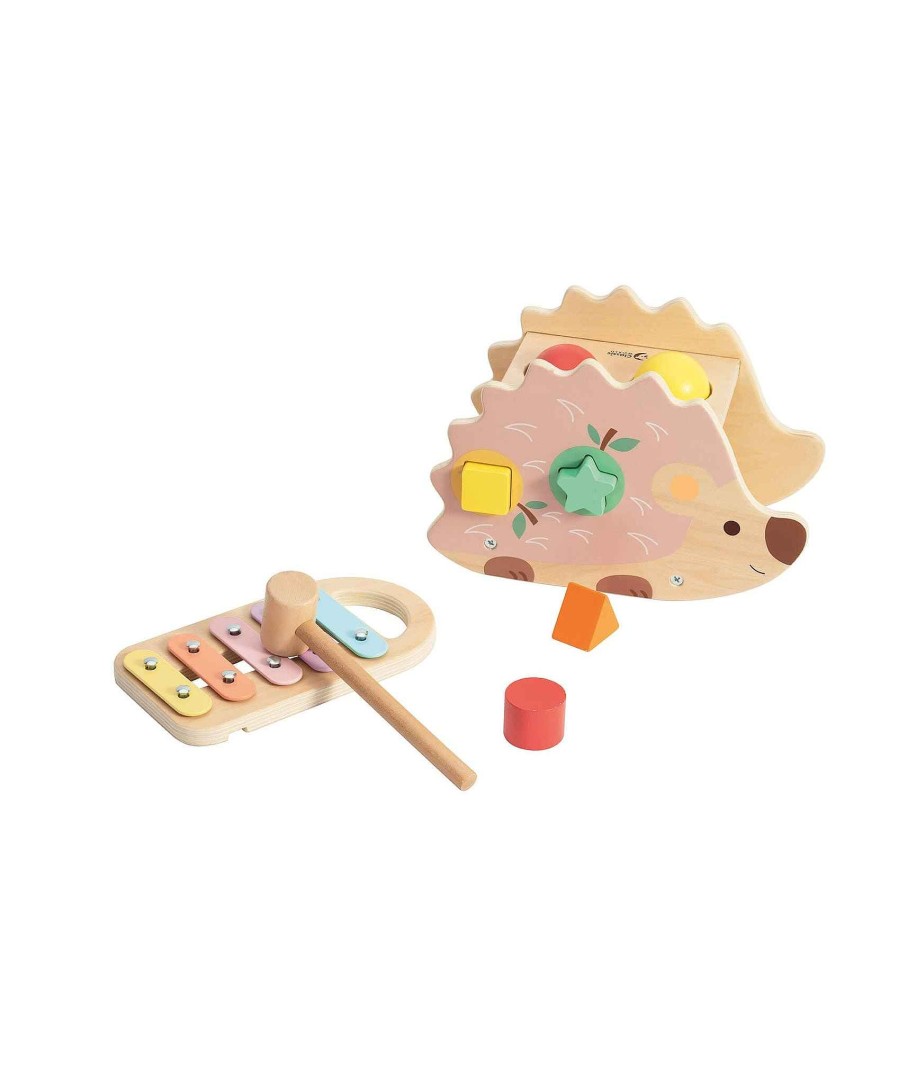 Christmas Classic World Christmas Stocking Fillers | Classic World Hedgehog Wooden Hammer Toy