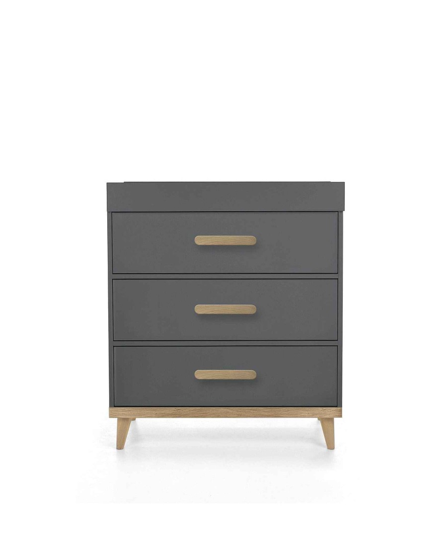 Furniture Mamas and Papas Grey Nursery Furniture | Austwick Dresser Changer In Anthracite