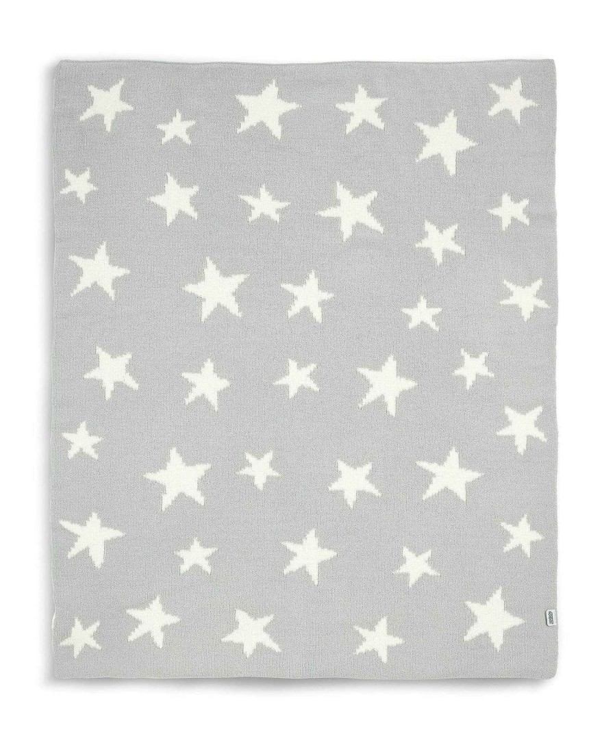 Toys & Gifts Mamas and Papas Laura Ashley | Chenille Blanket - Grey Star