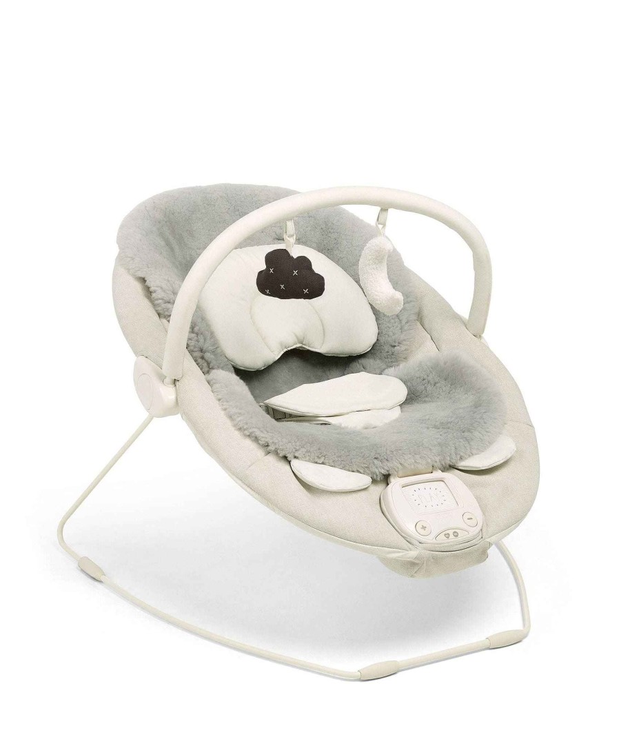 Toys & Gifts Mamas and Papas Baby Swings, Rockers & Bouncers | Apollo Bouncer Lunar Skies & Sheepskin Grey Liner