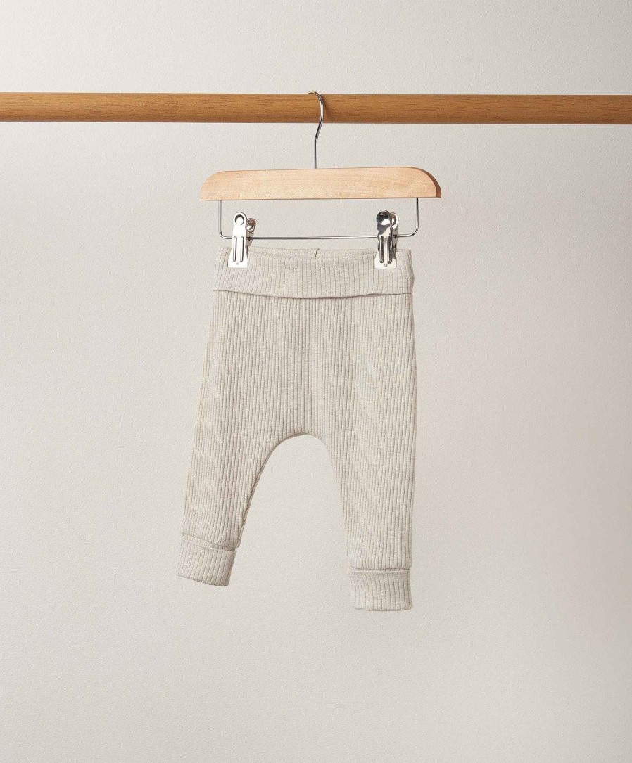 Toys & Gifts Mamas and Papas New Parent Gifts | Organic Cotton Ribbed Leggings - Oatmeal