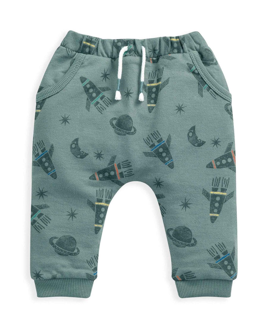 Clothing Mamas and Papas | Rocket Print Joggers - Green