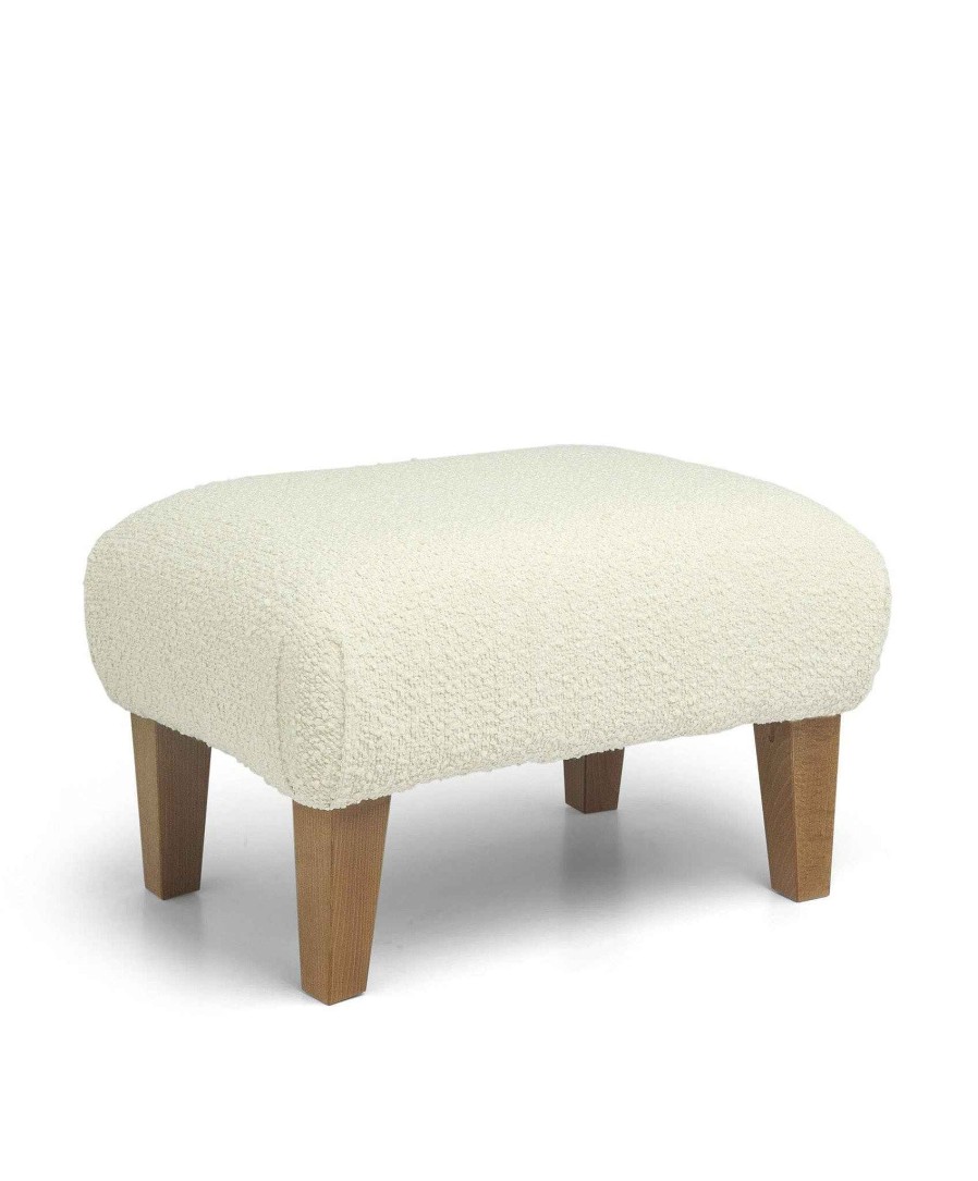 Furniture Mamas and Papas Nursing & Feeding Chairs | Hilston Stool In Chenille Boucle - Oyster