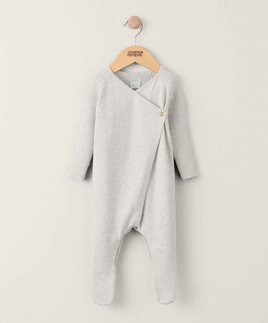 Clothing Mamas and Papas | Knit Wrap Romper - Sand