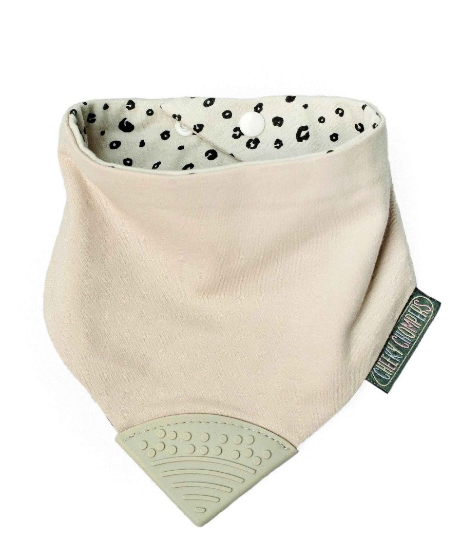 Toys & Gifts Cheeky Chompers Laura Ashley | Neckerchew Teething Dribble Bib - Leopard Spot