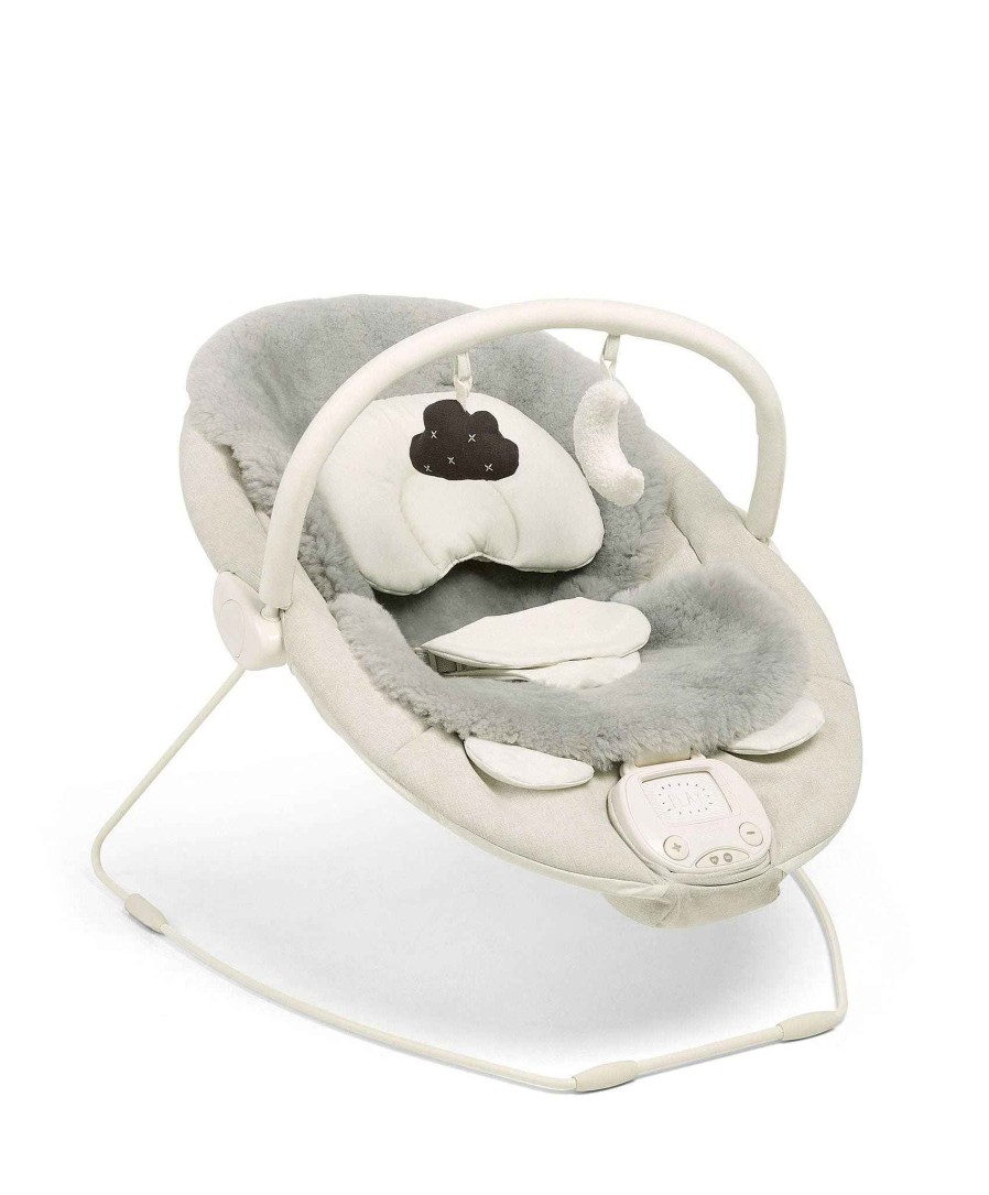 Toys & Gifts Mamas and Papas Laura Ashley | Apollo Bouncer Lunar Skies & Sheepskin Grey Liner