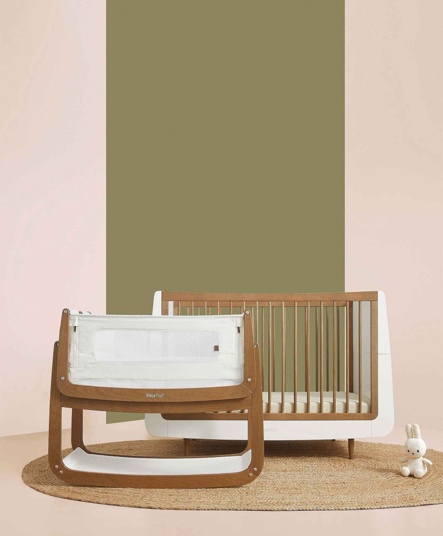 Furniture Snuz Bedside Cribs | Snuzpod4 Bedside Crib Walnut