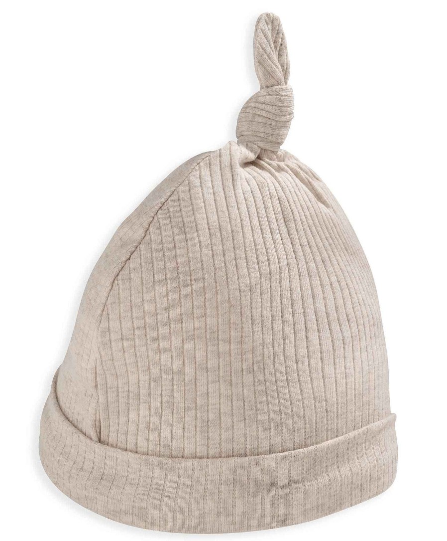 Clothing Mamas and Papas | Organic Cotton Ribbed Hat - Oatmeal