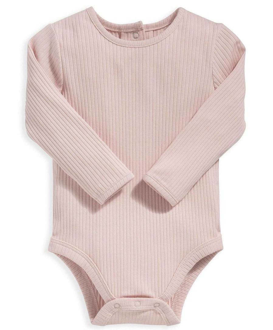 Clothing Mamas and Papas | Organic Cotton Ribbed Bodysuit - Pink