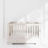 Furniture Mamas and Papas White Nursery Furniture | Oxford Cotbed With Premium Pocket Spring Mattress White