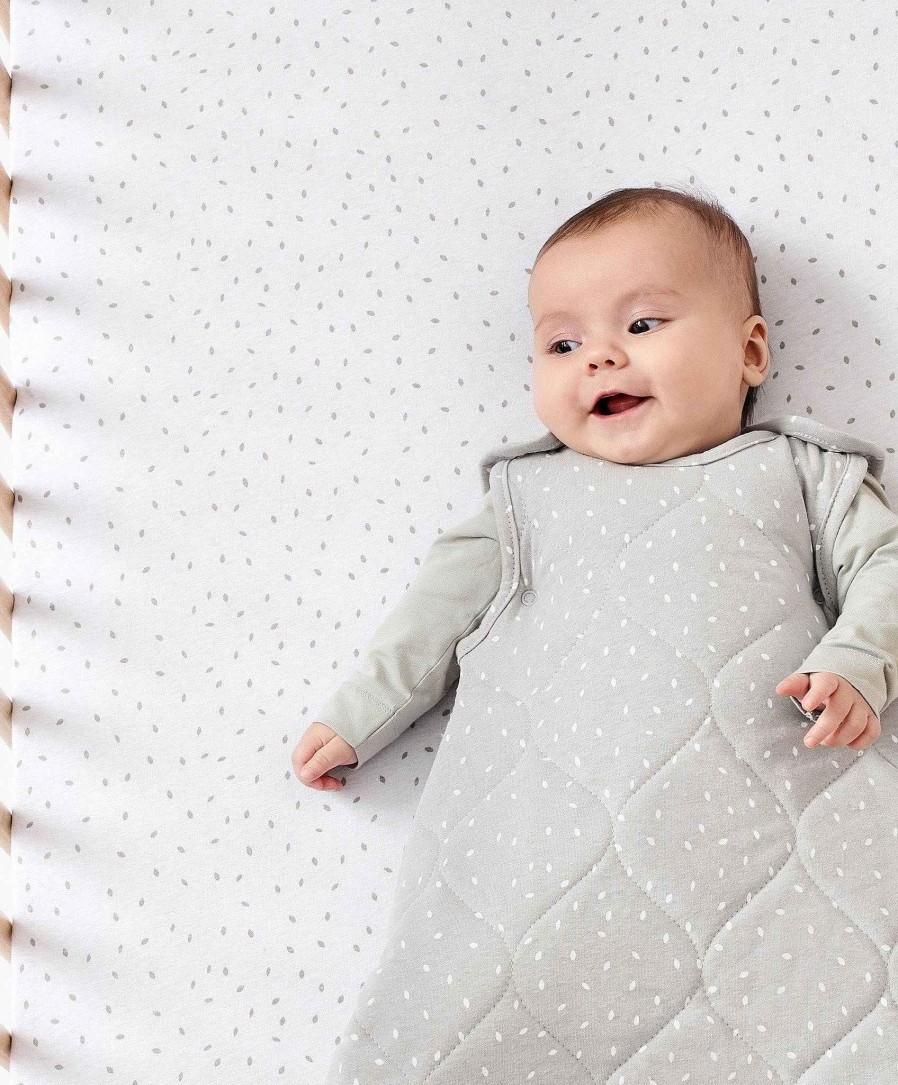 Clothing Little Green Sheep | The Little Green Sheep Organic Baby Sleeping Bag 2.5 Tog - Dove Rice Print