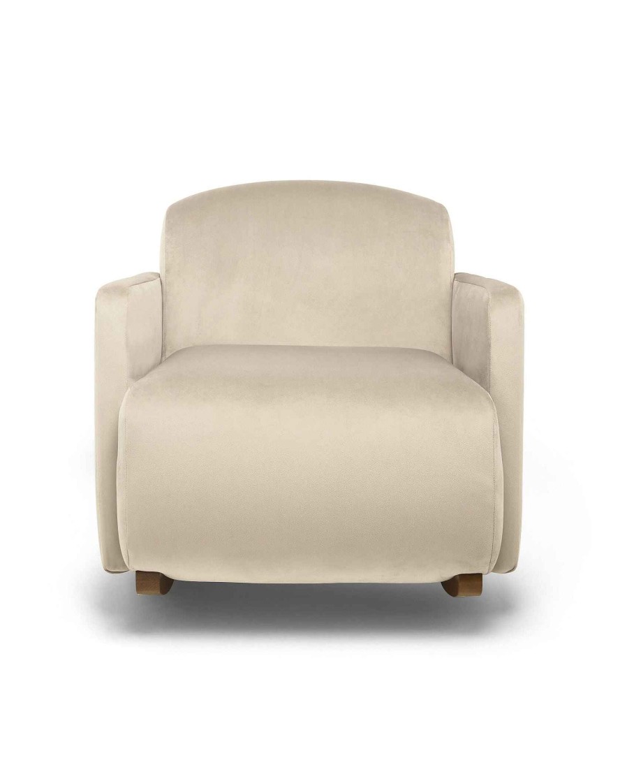 Furniture Mamas and Papas Nursing & Feeding Chairs | Royton Nursing Chair In Velvet - Latte