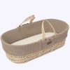 Nursery Little Green Sheep Moses Baskets | Little Green Sheep Organic Knitted Moses Basket & Mattress - Truffle