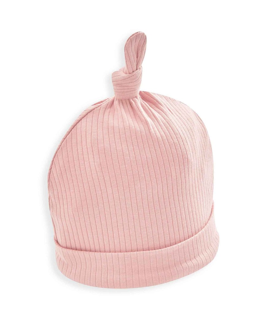 Clothing Mamas and Papas | Organic Ribbed Hat - Dusky Pink