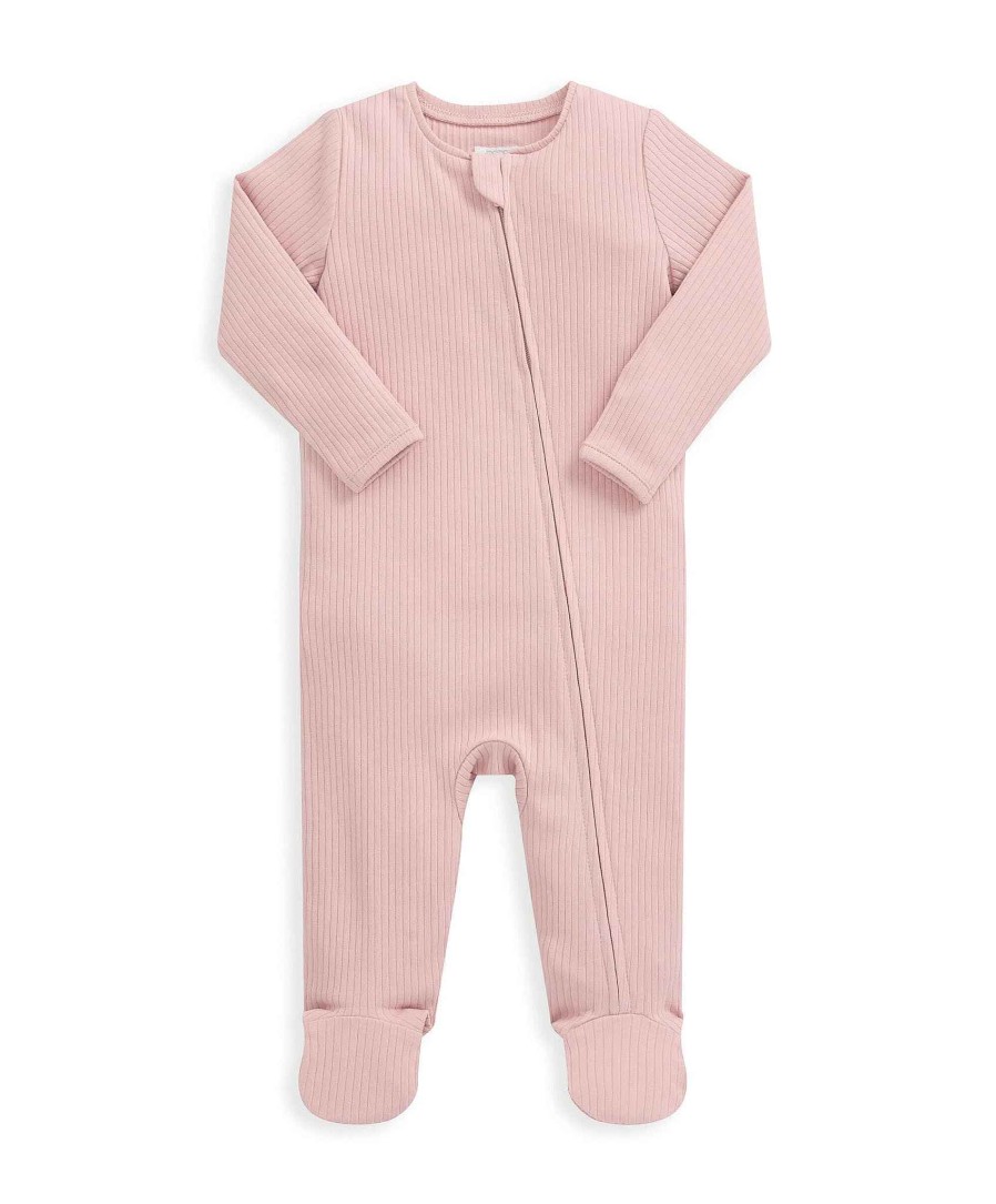 Clothing Mamas and Papas | Organic All In One Sleepsuit - Dusky Pink