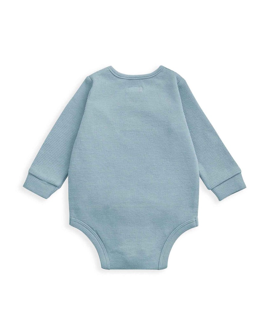 Clothing Mamas and Papas | Waffle Bodysuit - Blue