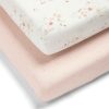 Nursery Mamas and Papas Bedding Essentials | Floral Cotbed Fitted Sheets - 2 Pack