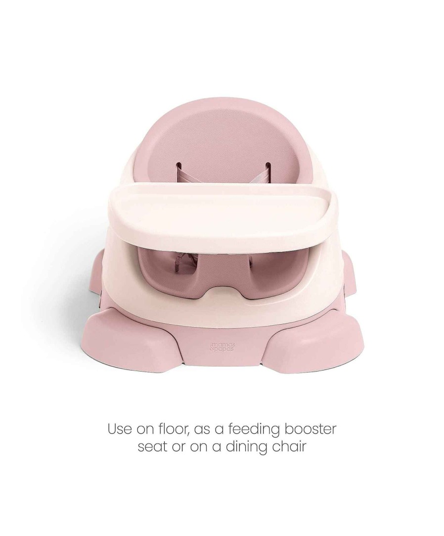 Feeding & Weaning Mamas and Papas Baby Weaning Essentials | Bug 3-In-1 Floor & Booster Seat With Activity Tray Blossom