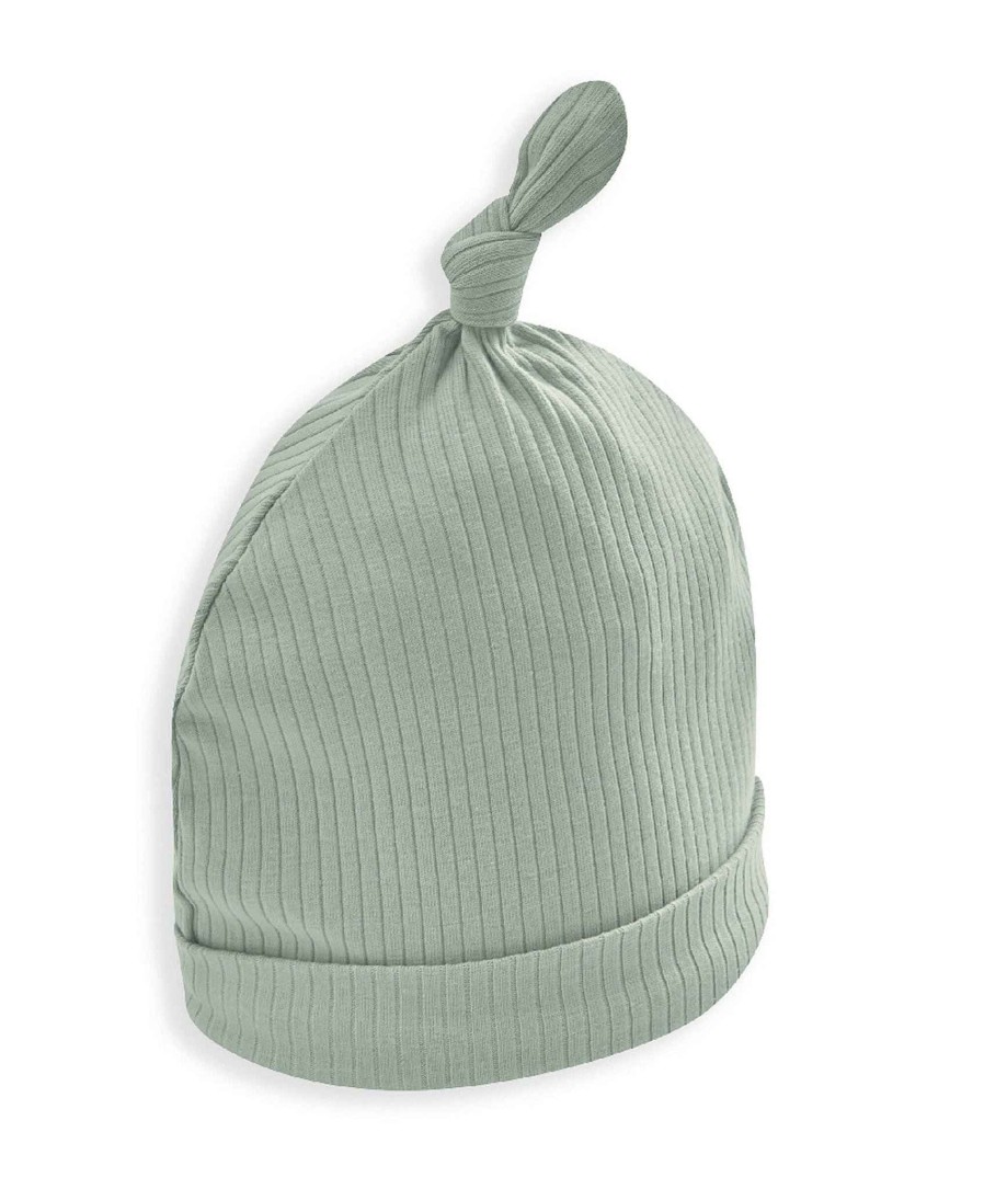 Clothing Mamas and Papas | Organic Ribbed Hat - Sage Green