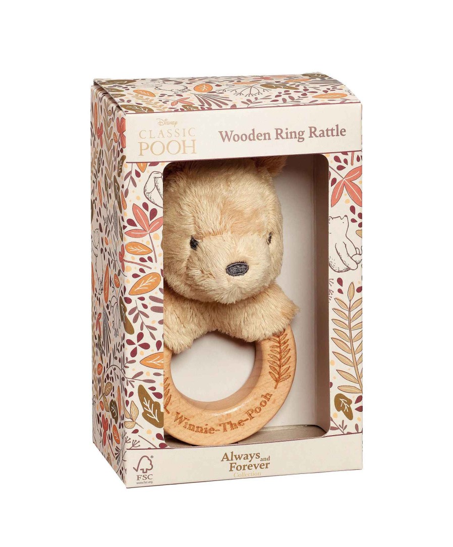 Christmas Rainbow Designs Christmas Gifting | Disney Classic Winnie The Pooh Always And Forever Wooden Ring Rattle