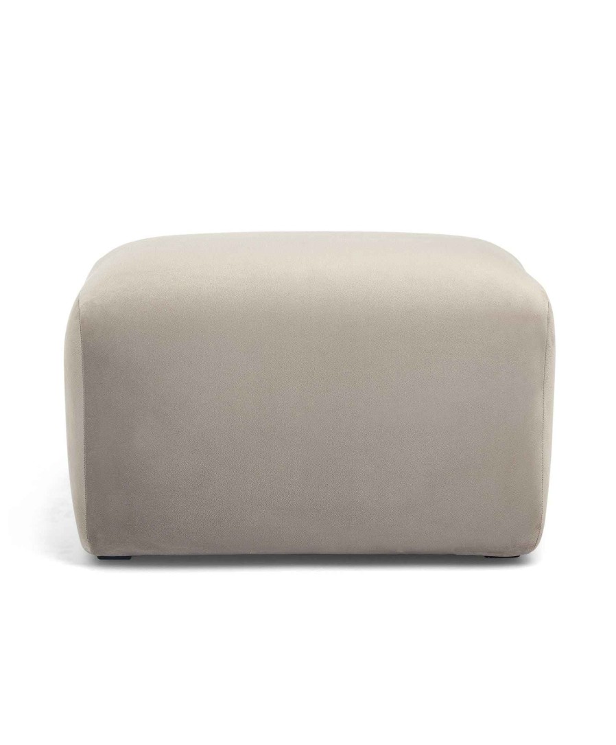 Furniture Mamas and Papas Nursing & Feeding Chairs | Royton Footstool In Velvet - Stone