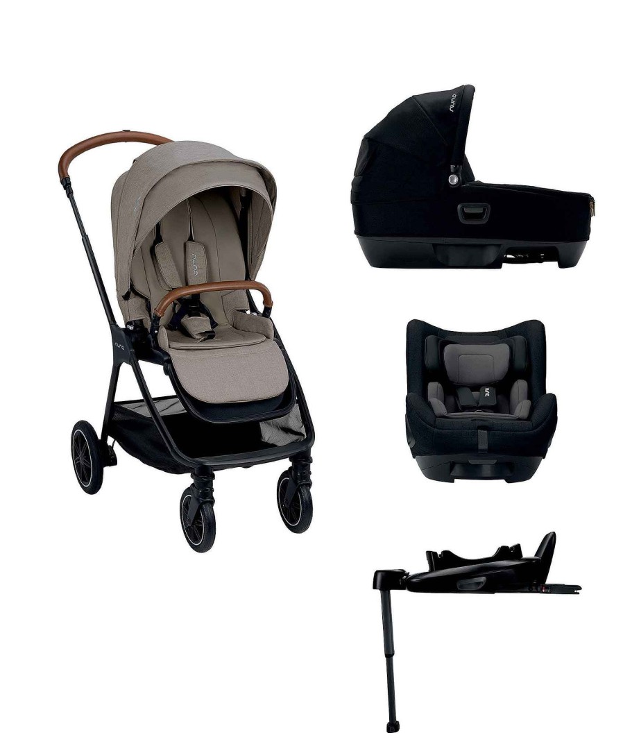 Car Seats Nuna Group 0+ Car Seats | Nuna Triv Next 4 Piece Pushchair Bundle - Hazelwood/Caviar