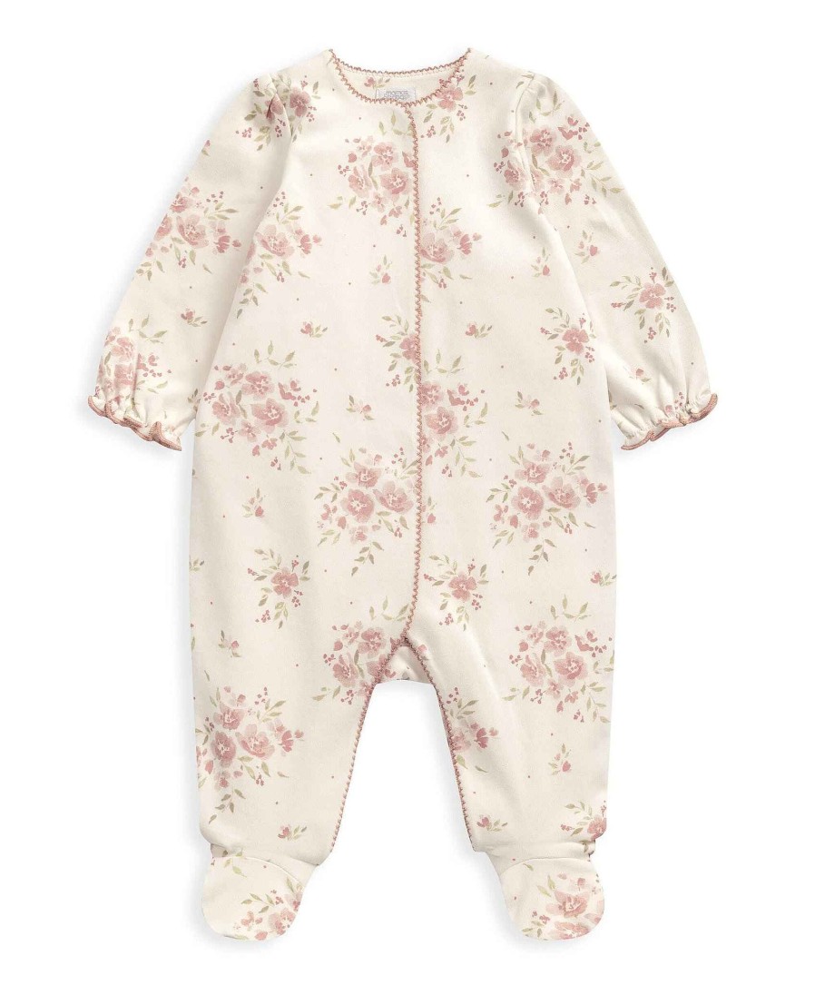 Clothing Mamas and Papas | Neutral Floral All In One - Cream