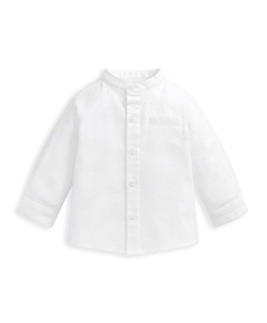 Clothing Mamas and Papas | Twill Longsleeved Shirt - White