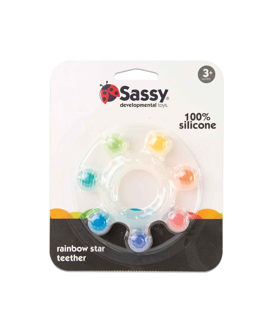 Toys & Gifts Sassy Laura Ashley | Sassy Rainbow Star Silicone Teether