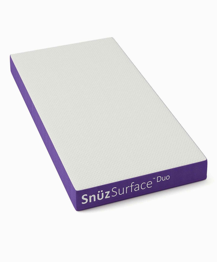 Furniture Snuz Cotbed Mattresses | Snuzsurface Duo Cotbed Mattress - White/Purple