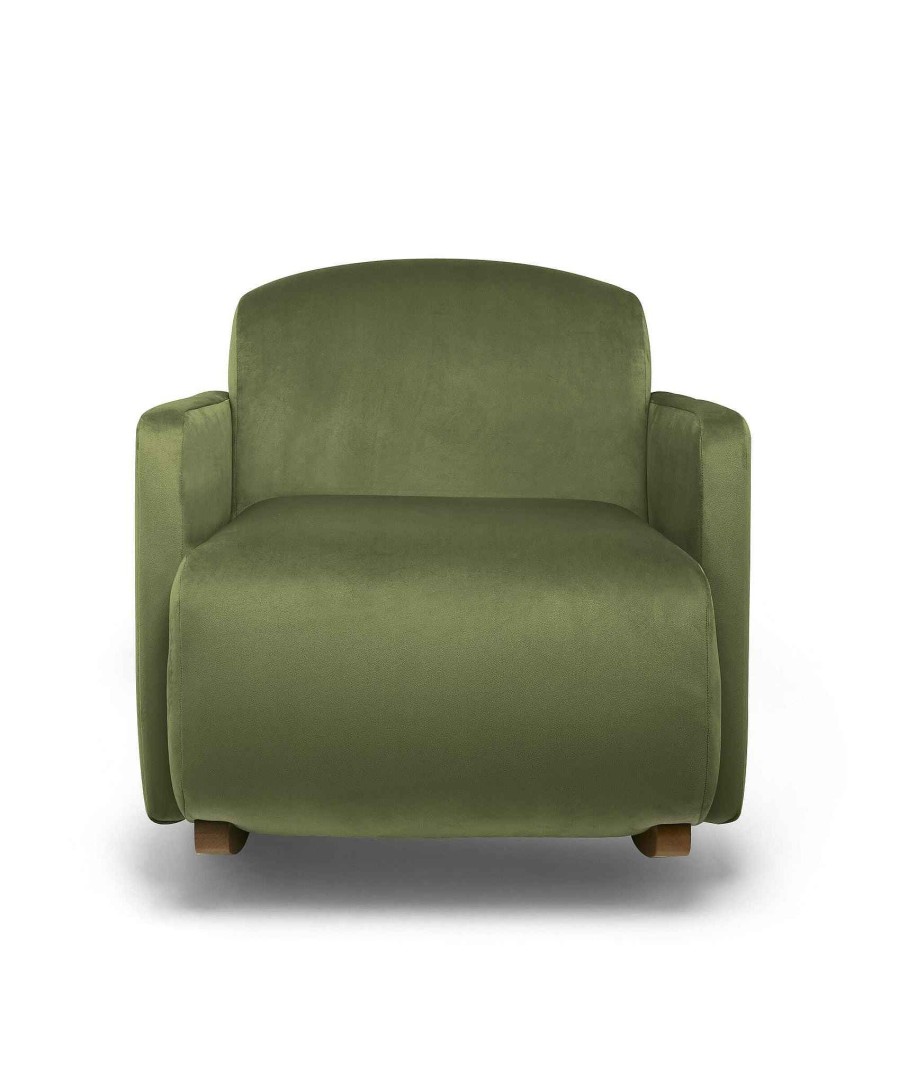 Furniture Mamas and Papas Nursing & Feeding Chairs | Royton Nursing Chair In Velvet - Olive