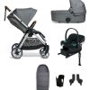 Pushchairs Mamas and Papas Mamas & Papas Flip Xt | Flip Xt² Pushchair Bundle With Cybex Aton B2 Car Seat & Base (6 Pieces) - Fossil Grey