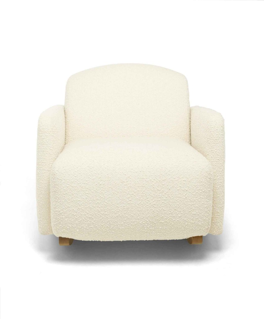 Furniture Mamas and Papas White Nursery Furniture | Royton Nursing Chair In Chenille Boucle - Oyster