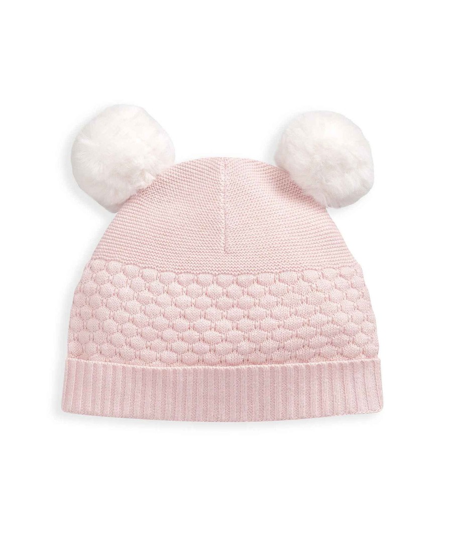 Clothing Mamas and Papas | Berry Knitted Pom Hat - Pink