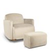 Nursery Mamas and Papas Nursing & Feeding Chairs | Royton Nursing Chair Set In Velvet - Latte