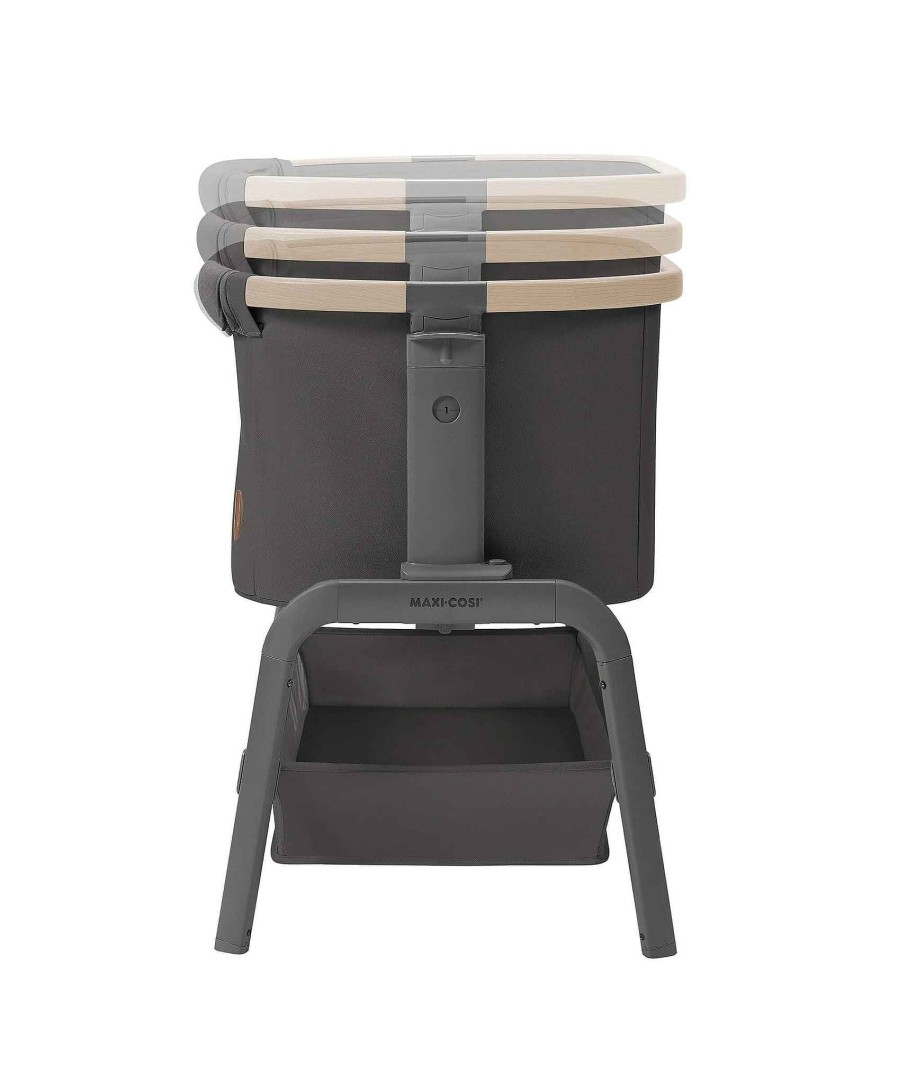 Furniture Maxi Cosi Grey Nursery Furniture | Maxi-Cosi Iora Bedside Crib - Beyond Graphite