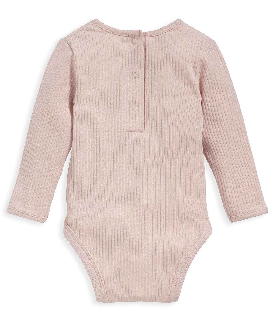 Clothing Mamas and Papas | Organic Cotton Ribbed Bodysuit - Pink