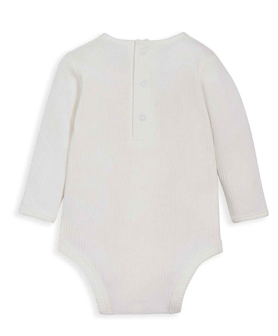 Clothing Mamas and Papas | Organic Cotton Ribbed Bodysuit - White