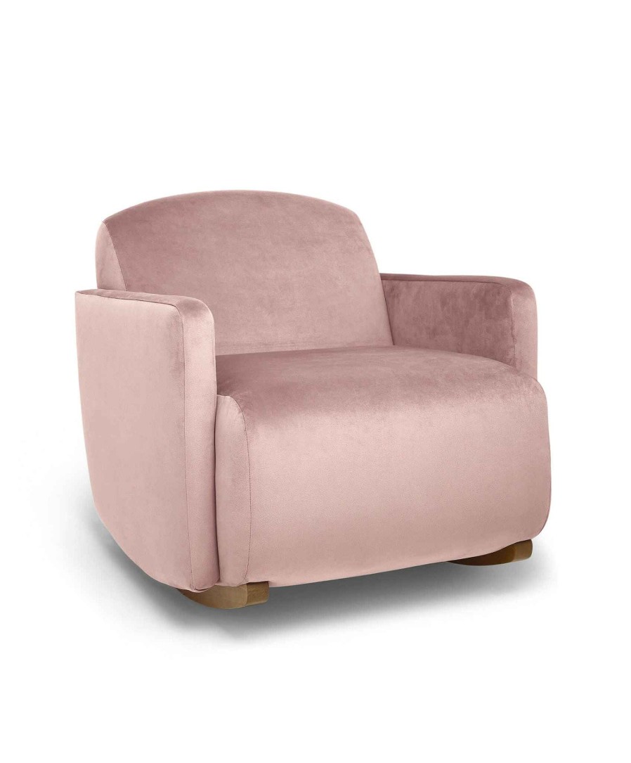 Furniture Mamas and Papas Nursing & Feeding Chairs | Royton Nursing Chair In Velvet - Blush