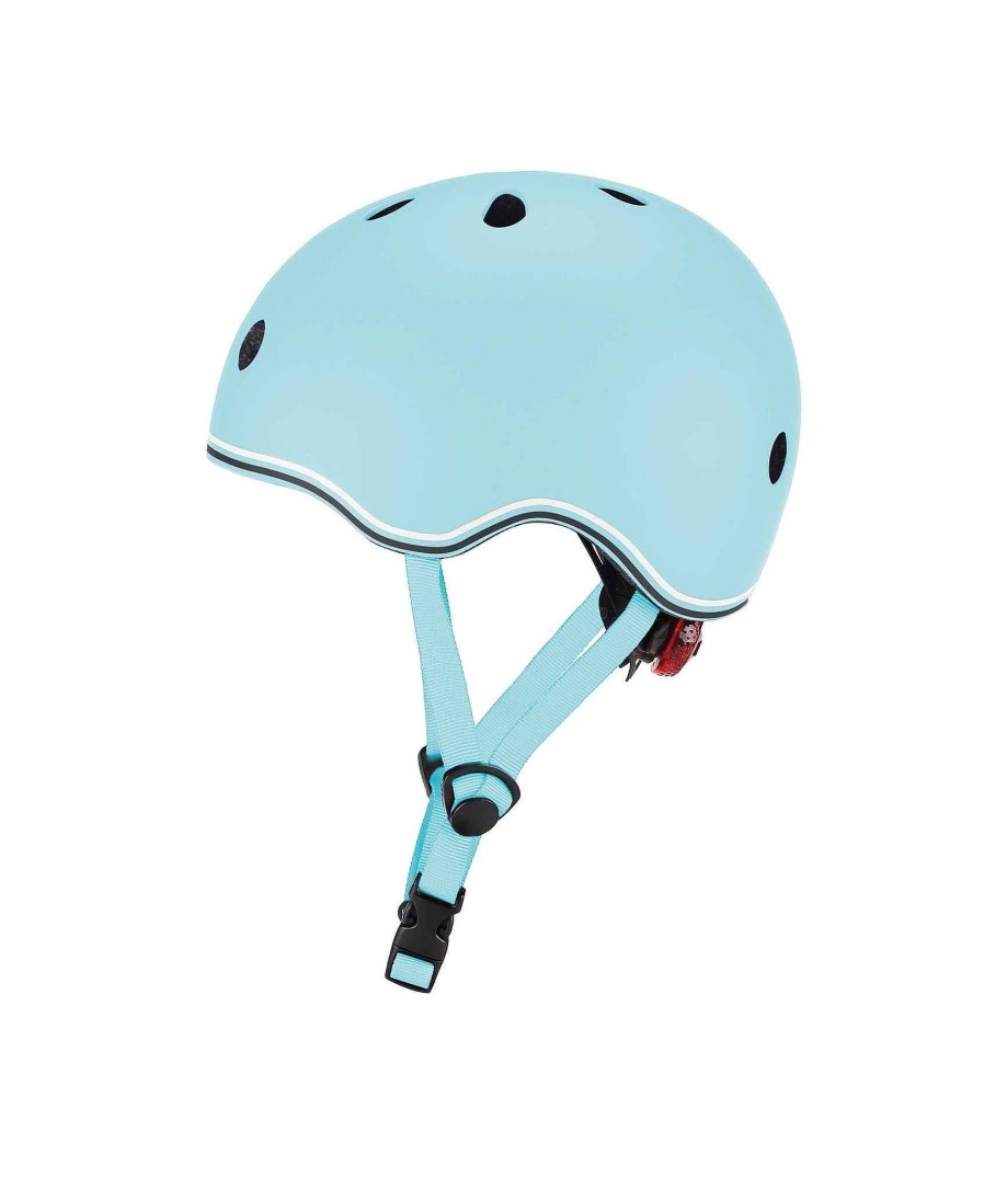 Toys & Gifts Globber Garden Toys | Globber Go-Up Lights Helmet - Pastel Blue