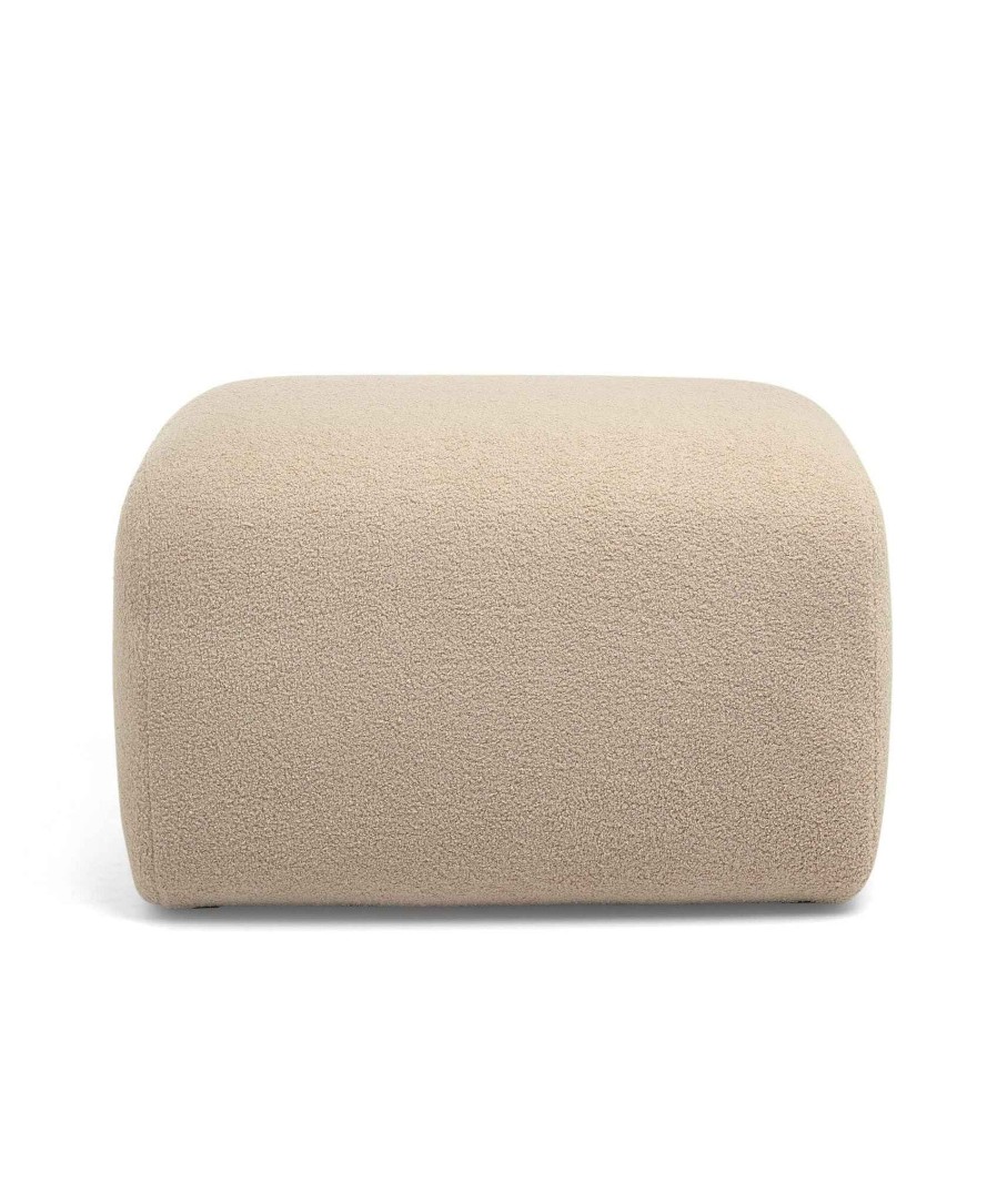 Furniture Mamas and Papas Nursing & Feeding Chairs | Royton Footstool In Boucle - Oatmeal